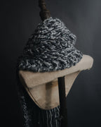 "CHANEL" 2005AW fantasy yarn embellished fringe scarf