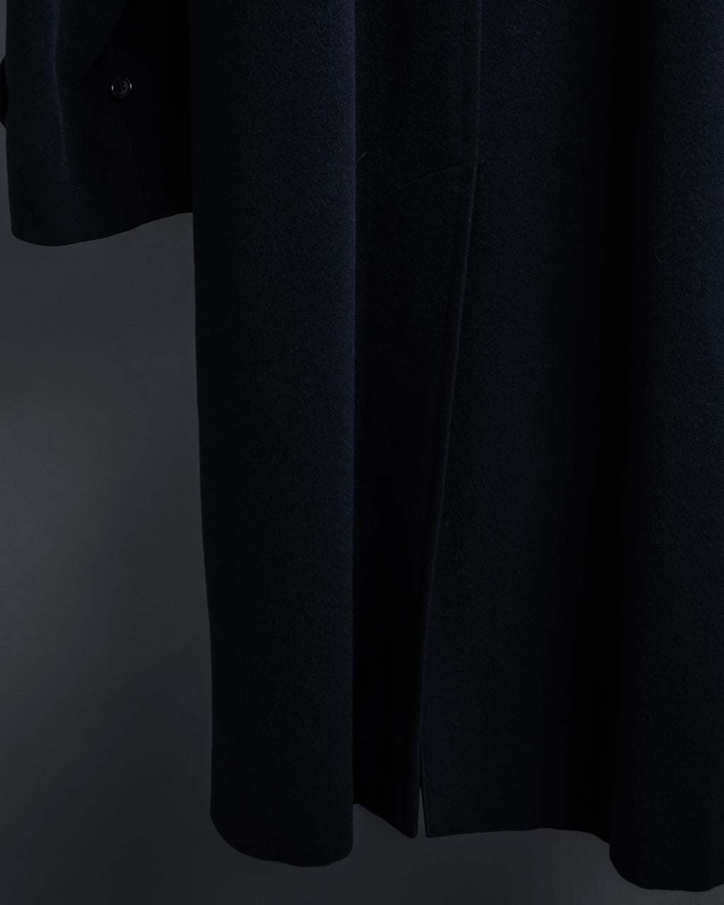 "BURBERRYS" High density wool stand collar coat