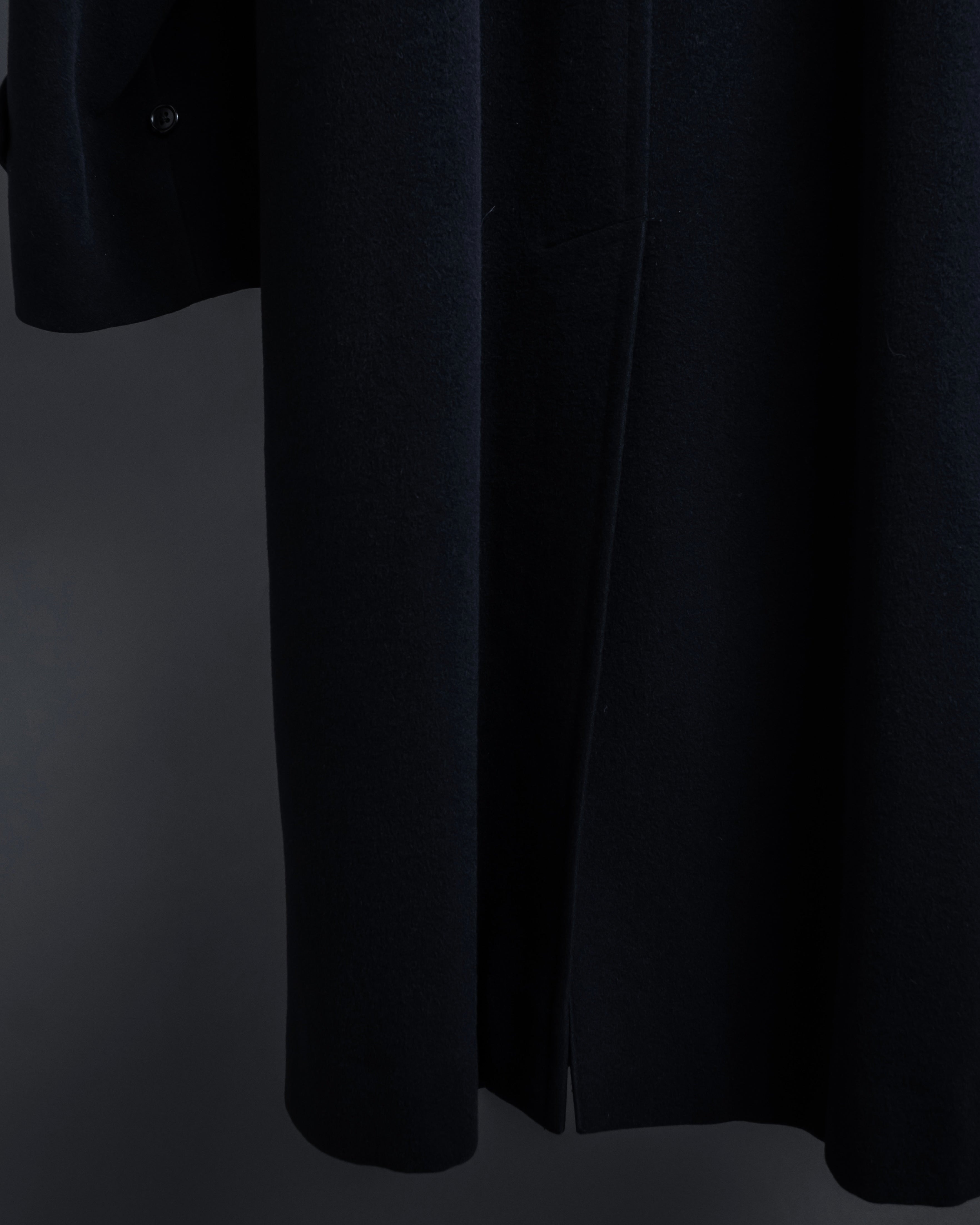 "BURBERRYS" High density wool stand collar coat