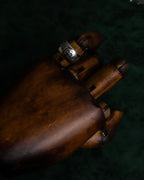 "BVLGARI" Save the Children series logo engraved silver ring