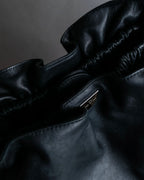 "Christian Dior" Maris Pearl series gathered design leather bag