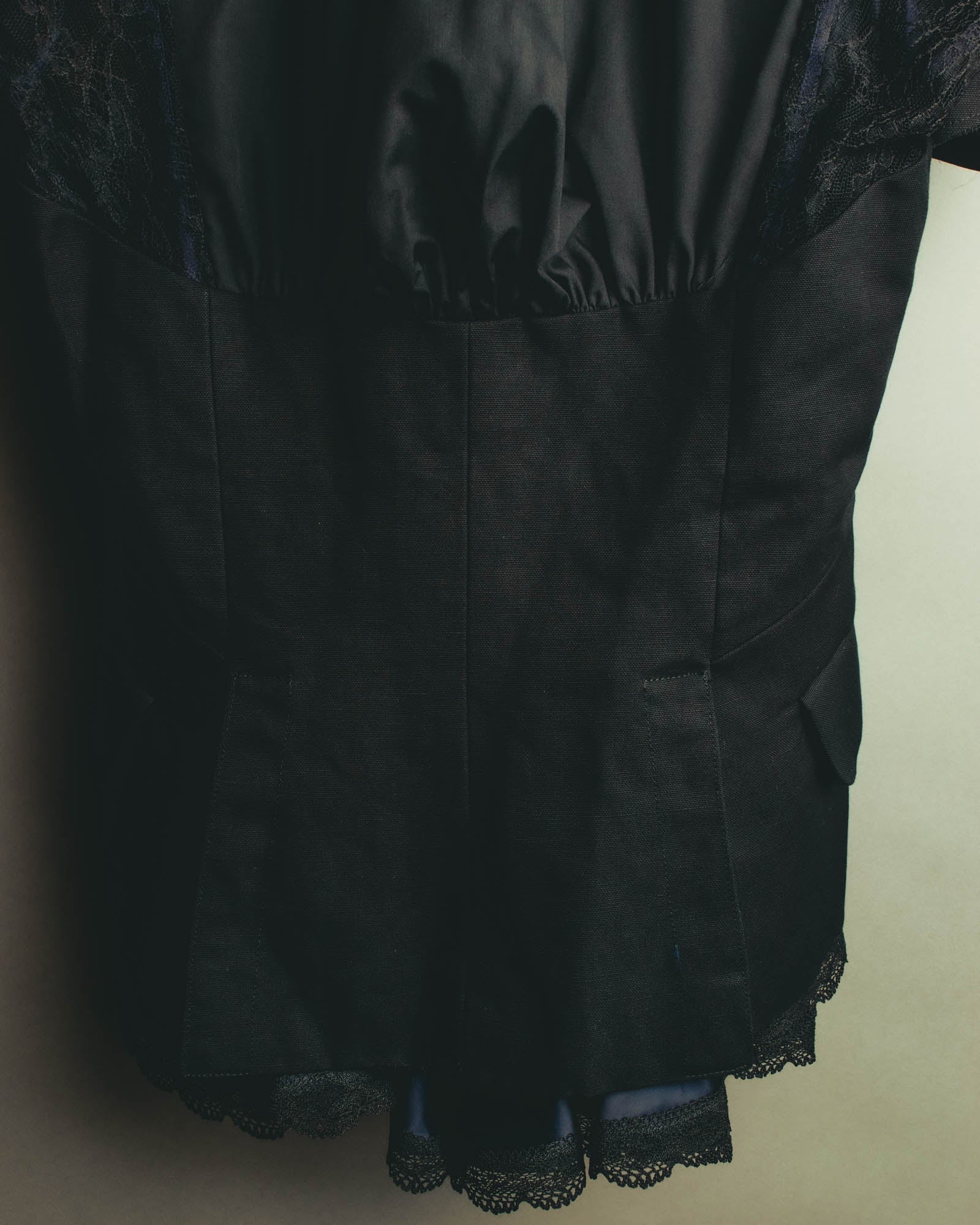 "sacai" 10's Layered lace-panel shirt blouse