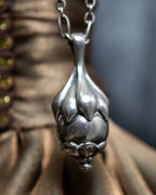 “Georg Jensen” Fruit motif designed silver chain necklace