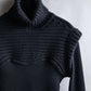 "FENDI" Bustier docking shape ribbed turtleneck knit