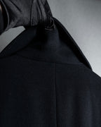 "BURBERRY" Belted design stand collar cashmere mix long coat