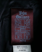 "John Galliano" Herringbone weave short length zip blouson
