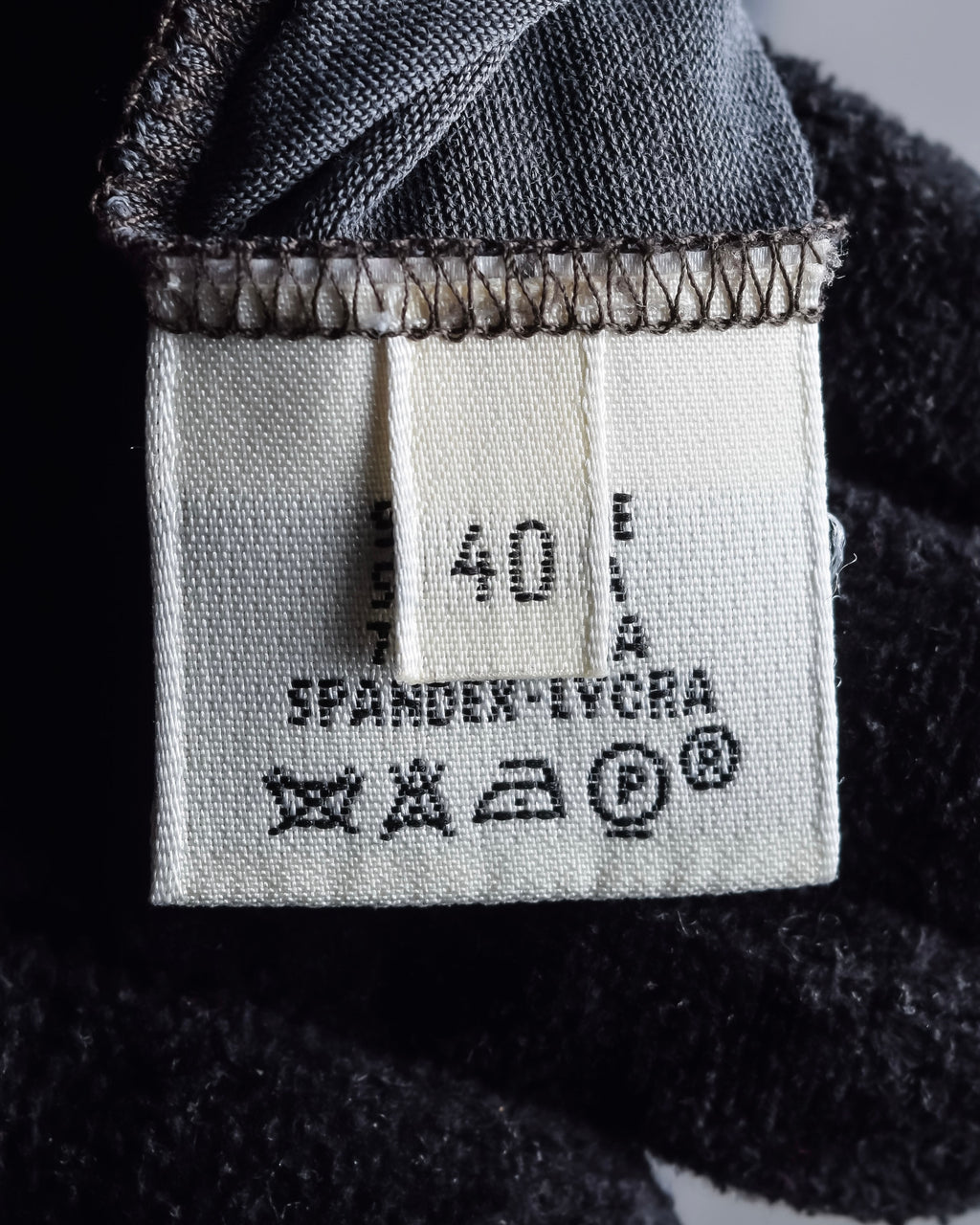 "HERMES" Margiela period Blue-grayish tone draped silk pullover