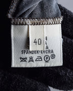 "HERMES" Margiela period Blue-grayish tone draped silk pullover