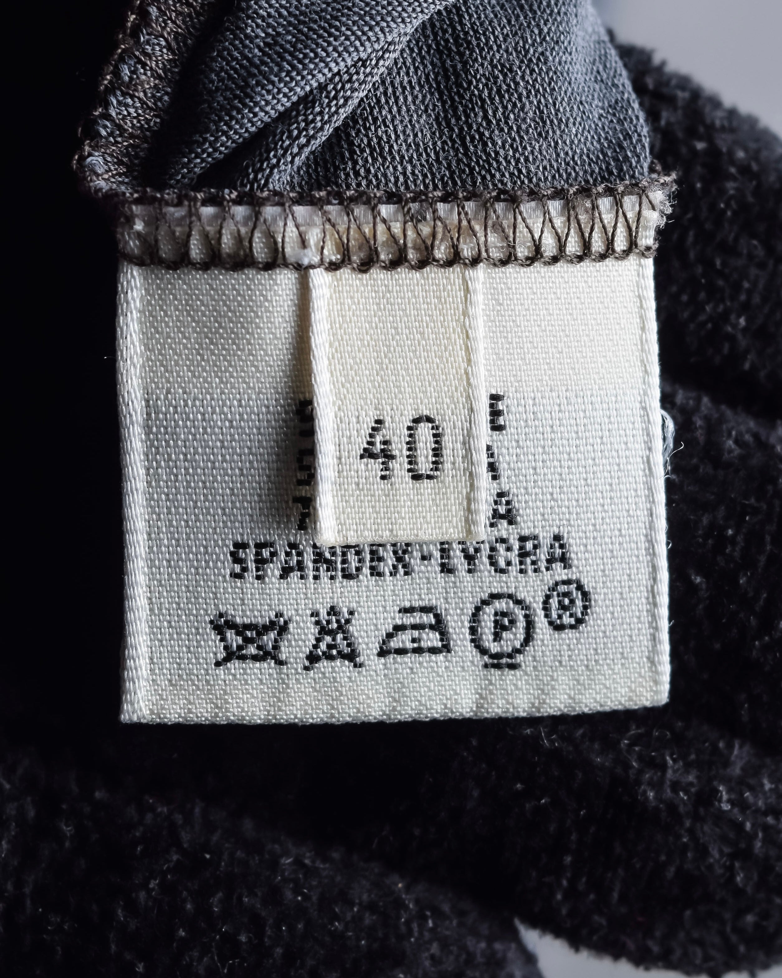 "HERMES" Margiela period Blue-grayish tone draped silk pullover