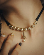 -SPECIAL- “DIOR” 2017-2023 Eiffel tower pearl ribbon choker
