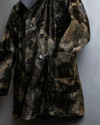"tricot COMME des GARCONS" 
Double-breasted reversible fur tailored coat