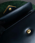 "Cartier" Sapphire rhinestone chain shoulder bag