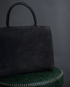 "CELINE" Losange design suede combination bag