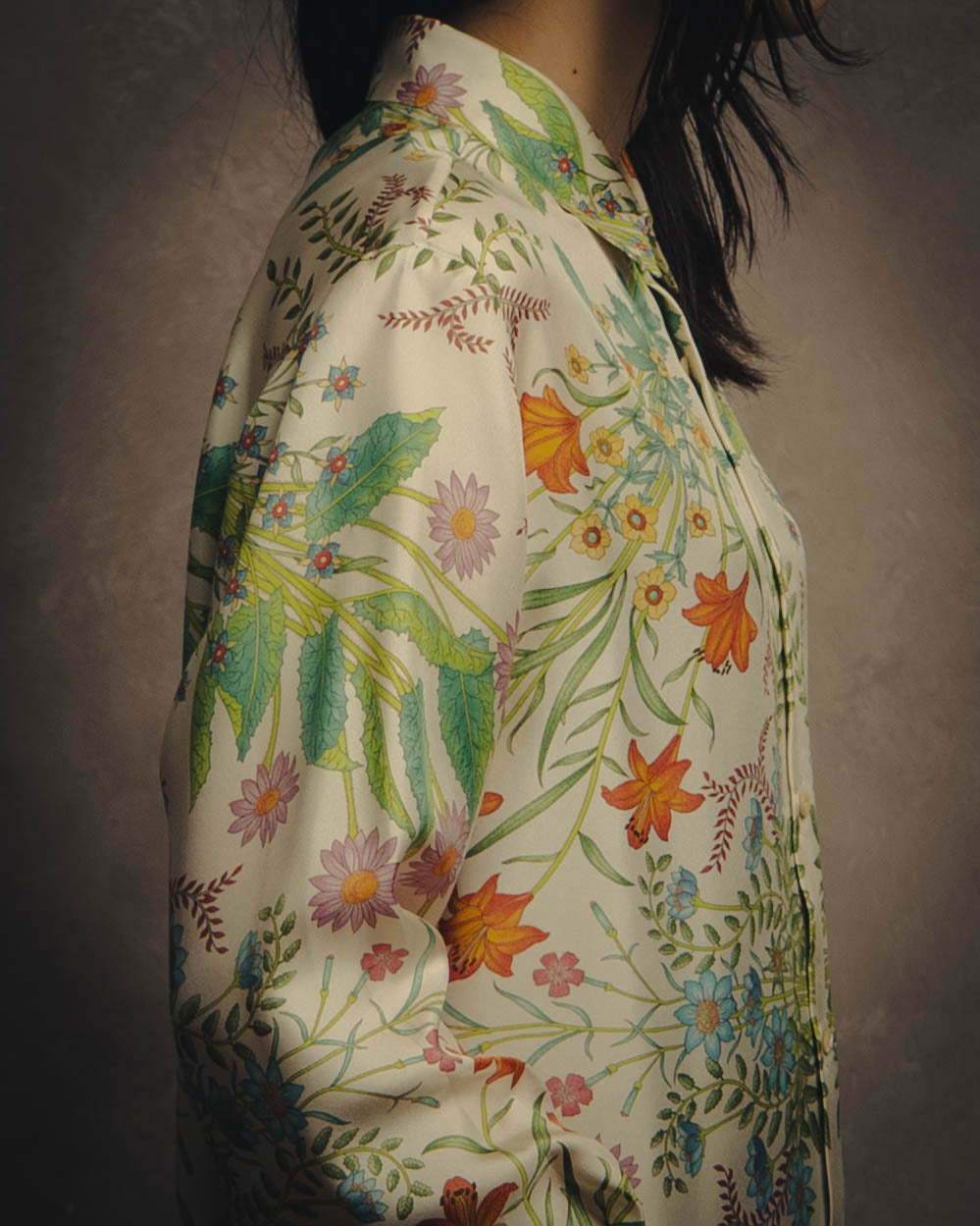 -SPECIAL- “GUCCI” 2015-2022 Botanical printed silk shirt