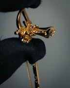 “Christian Dior” 00’s-10’s Crystal fringe logo earrings