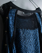 "TOGA ARCHIVES" String design mesh switching melange knit