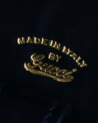 "GUCCI" Dark navy suede leather shoulder bag