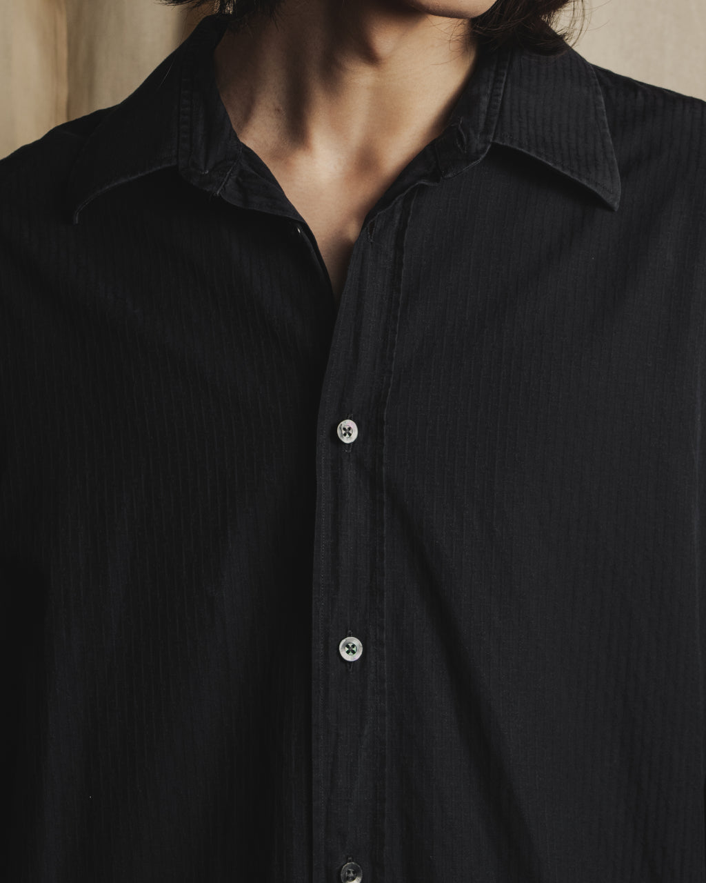 Camisa de botones con jacquard H-jacquard de los años 90 de "HERMES"