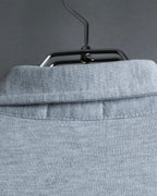 "BURBERRY" Knight logo engraved metal button polo shirt