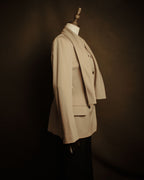 –SPECIAL– “Jean Paul GAULTIER FEMME” 90’s-00’s sculptural scarf collar tailored jacket