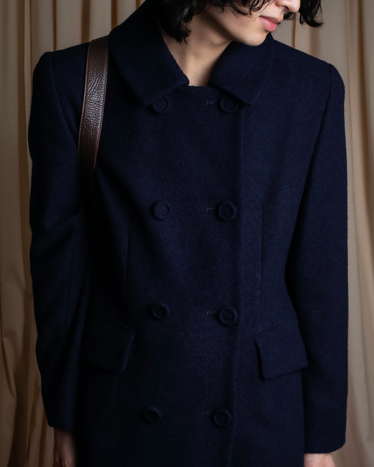 "BURBERRY"  Wool blend oversized double breasted soutien
coat