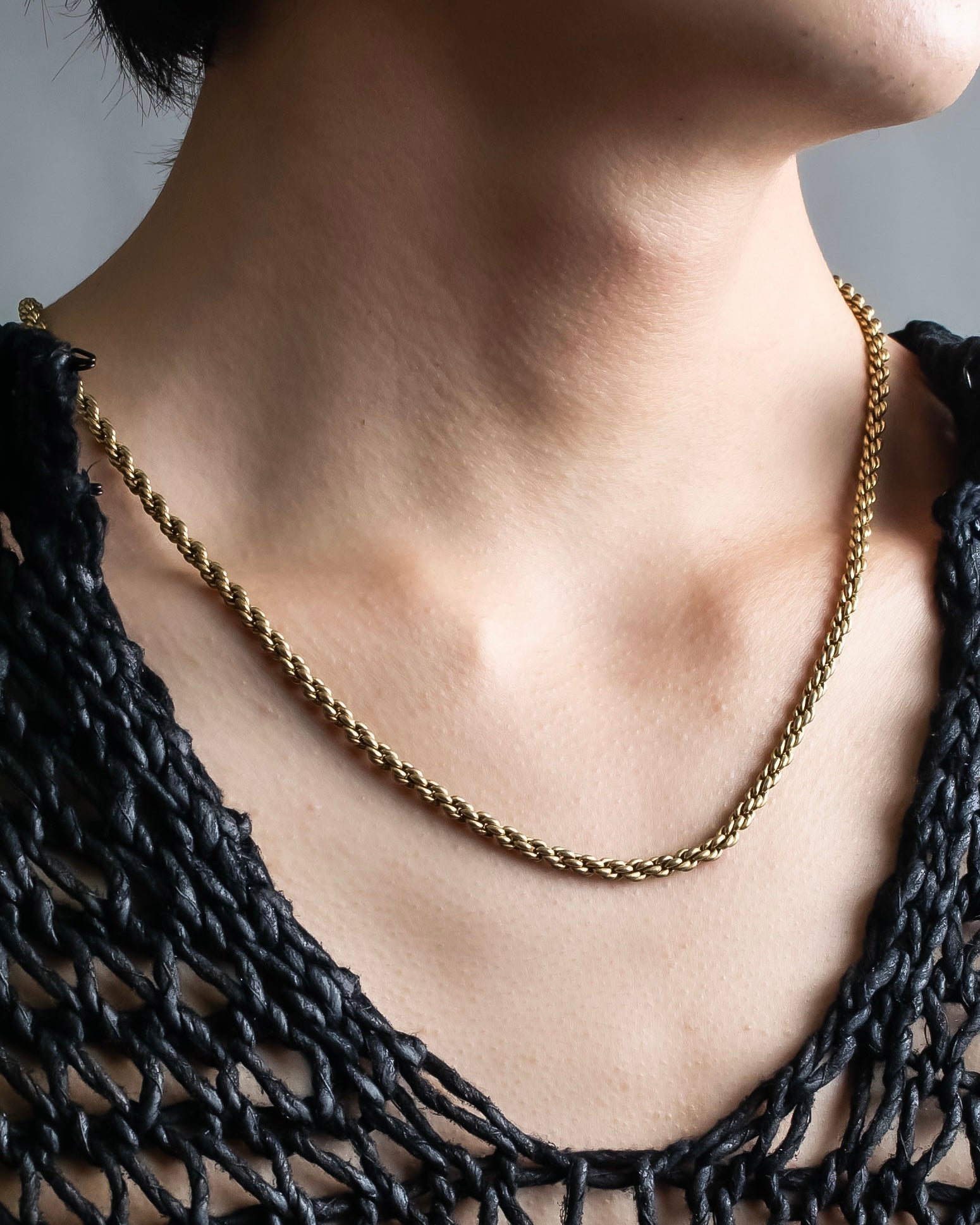 “Christian Dior” beautiful thick gold chain necklace