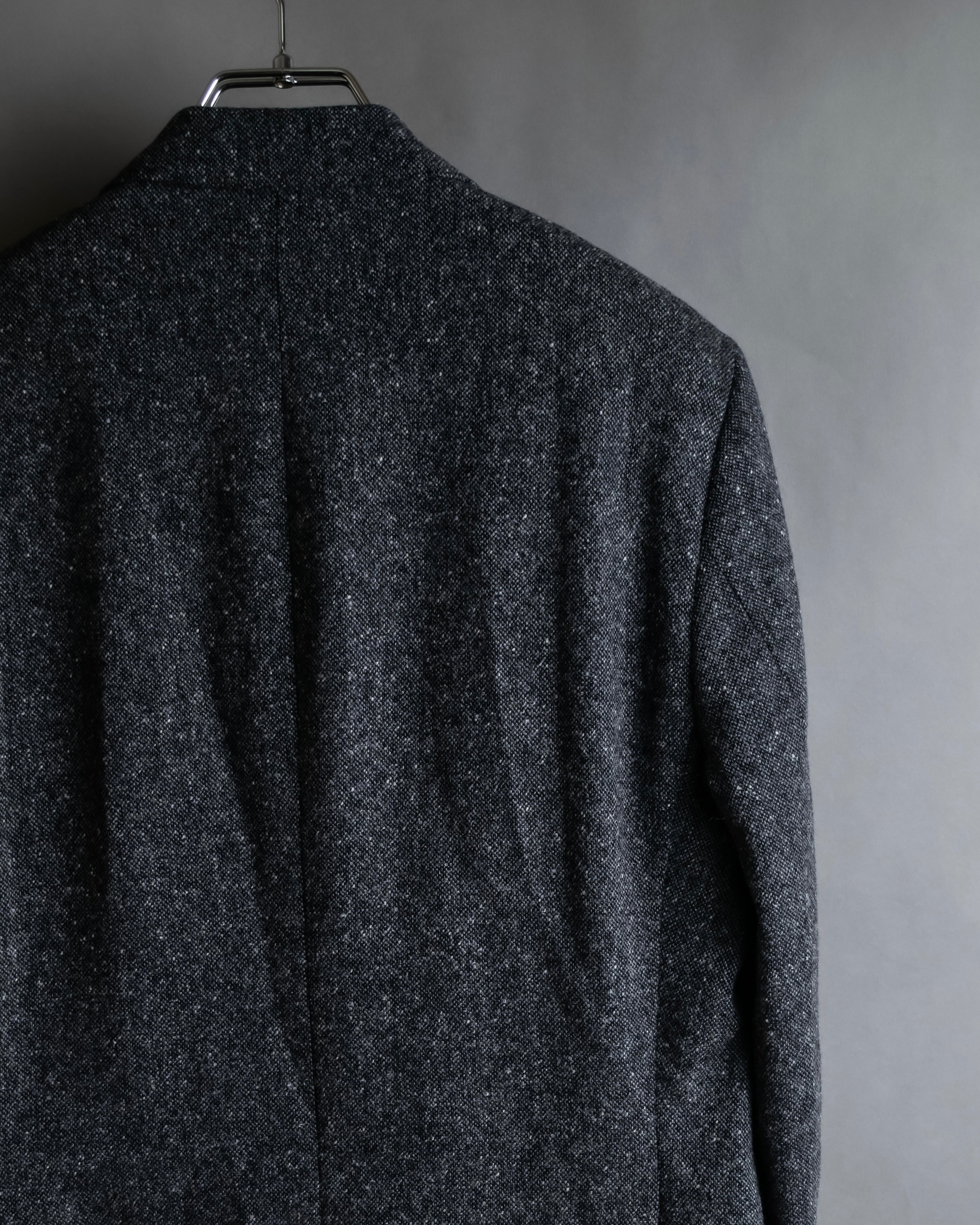 "THOM BROWNE" 3-button napped tweed tailored jacket