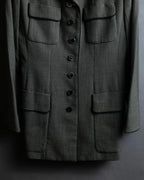 "Christian Dior" Flap pocket detail military tailored jacket