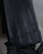 "Vintage subtle gloss striped wide slacks"