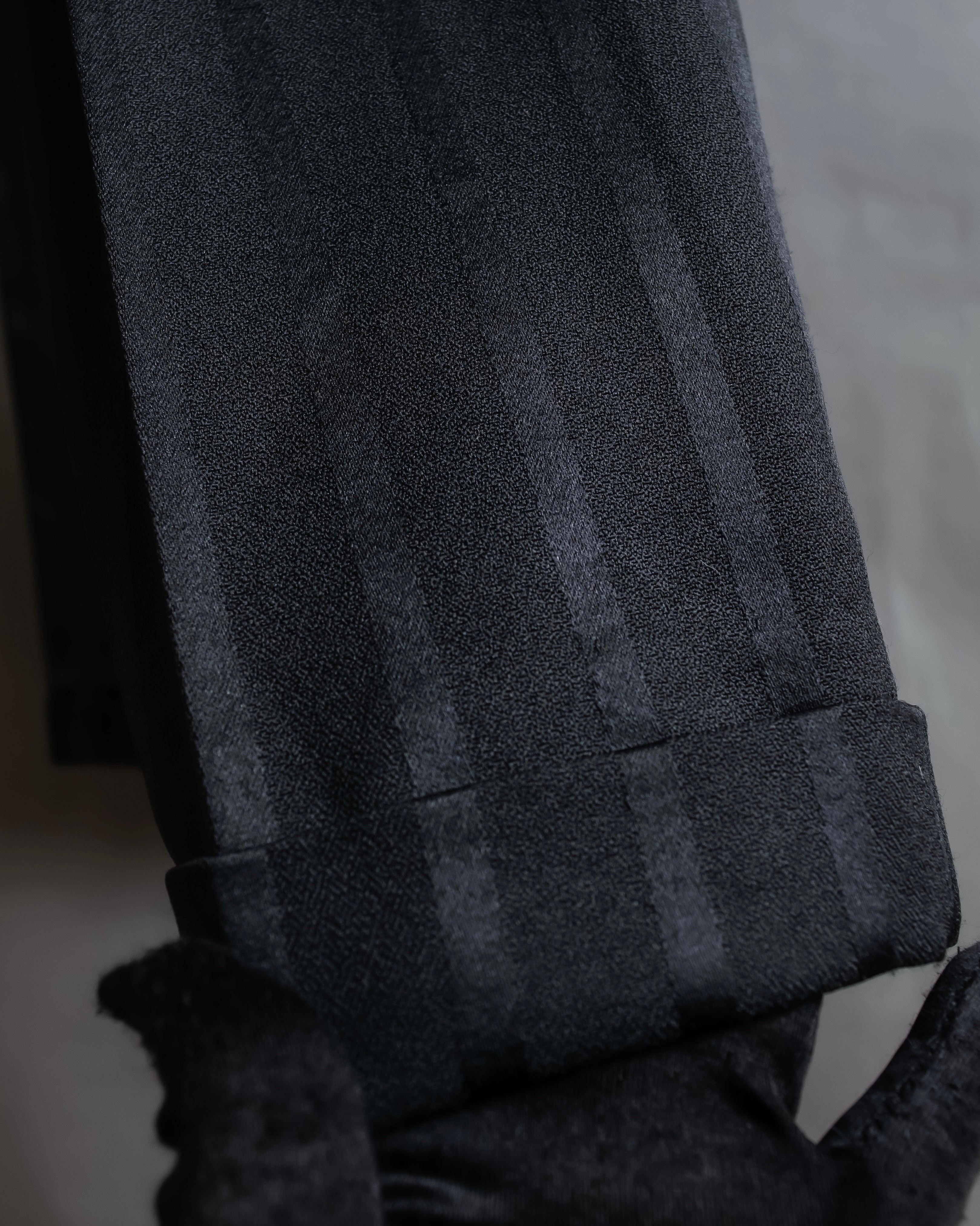 "Vintage subtle gloss striped wide slacks"