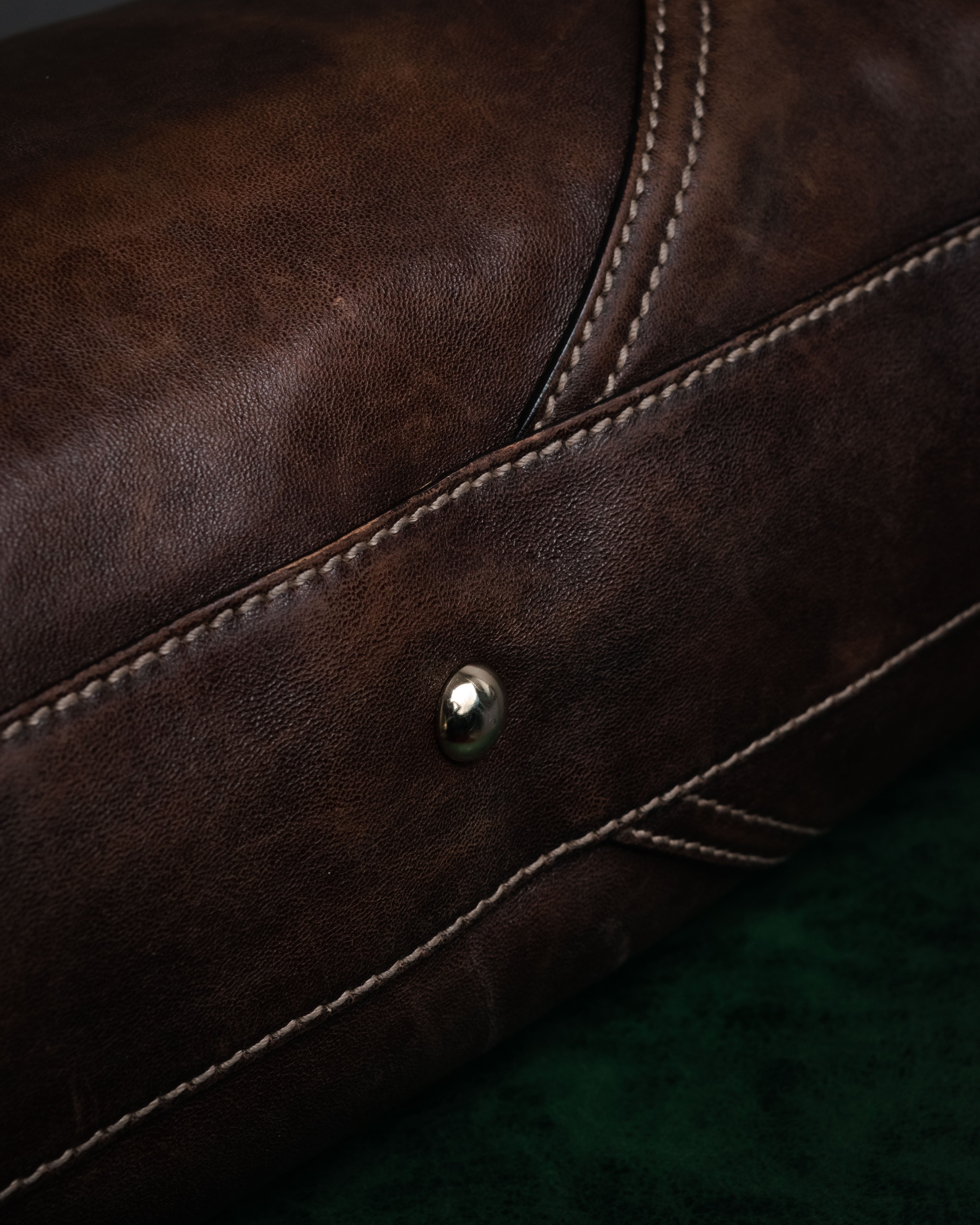 GUCCI (Gucci) - Leather Boston Bag - Dark Brown - 00s Archive