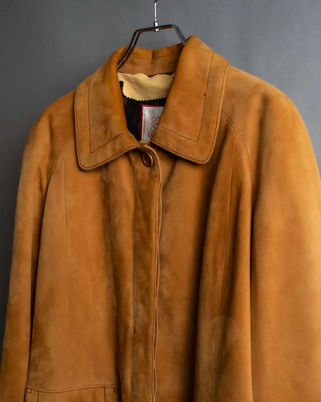 "LOEWE" Out pocket detail oversized suede jacket