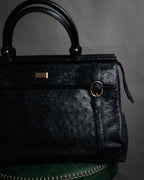 “pierre cardin” 80’s-90’s Ostrich leather structured doctor bag