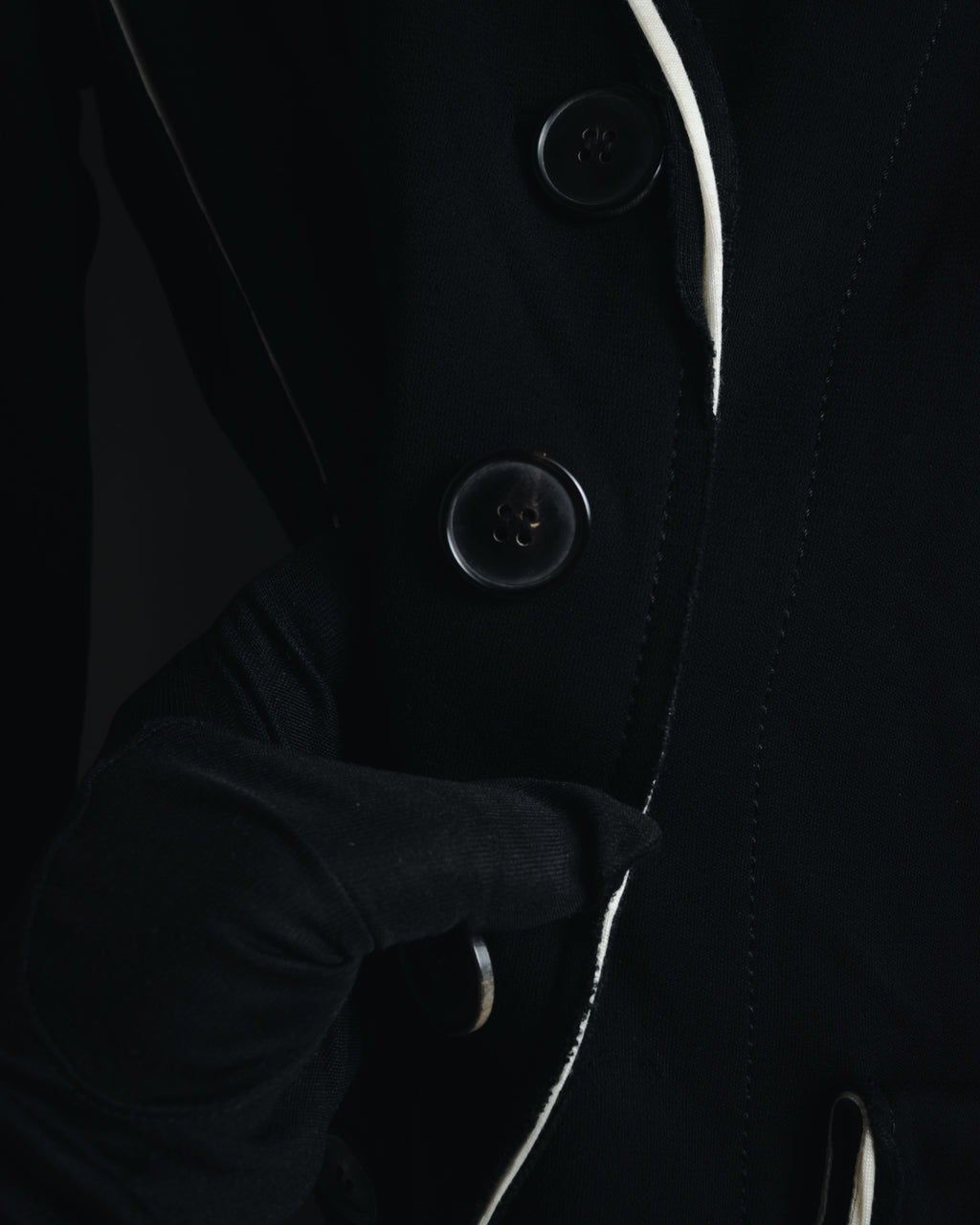 "Donna Karan" Contrast piped tailored jacket