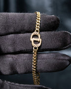 “Christian Dior” CD motif gold chain bracelet