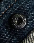 "GUCCI" Vintage faded shaped denim jacket