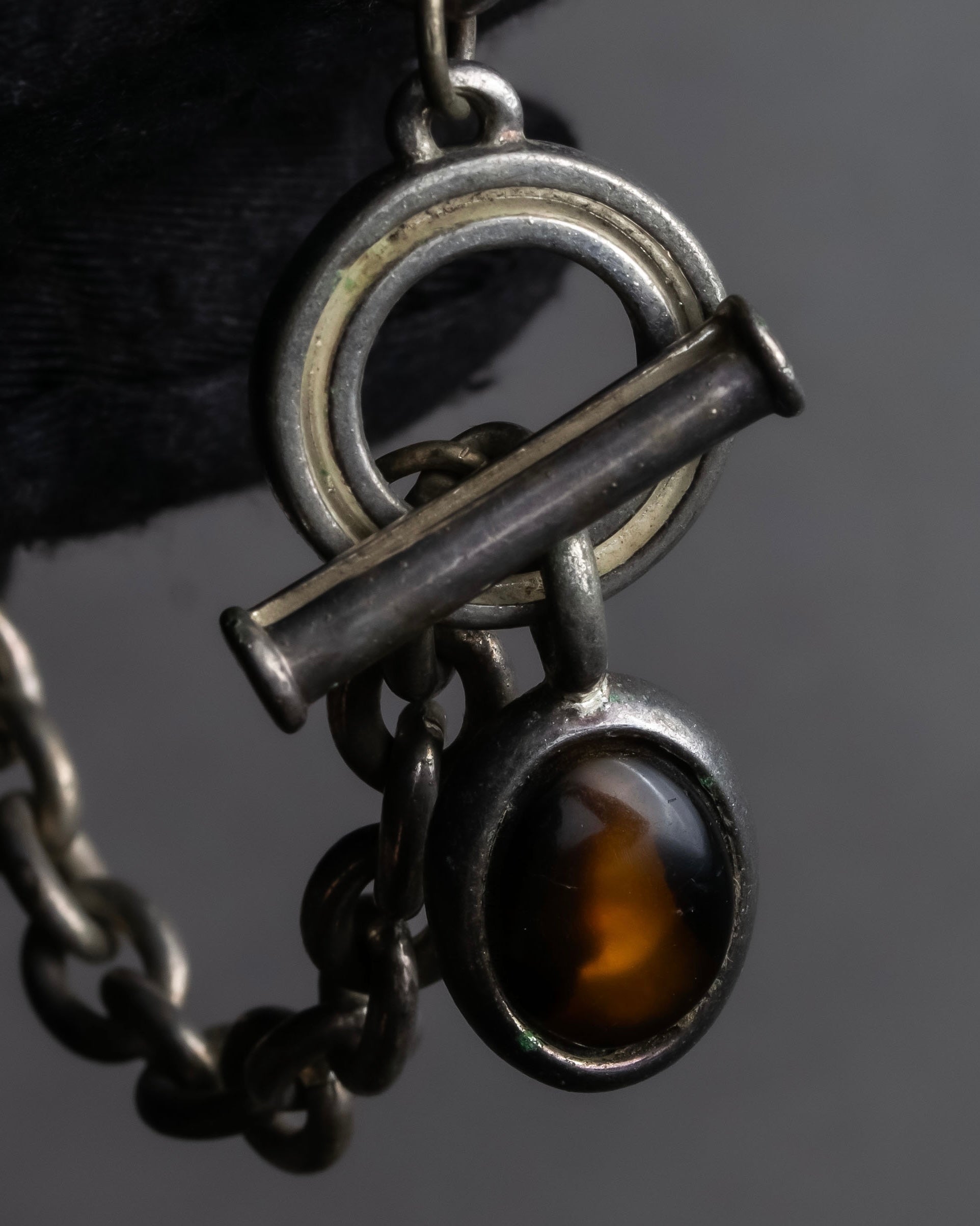 "Ralph Lauren" Circular toggle motif design silver bracelet