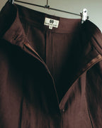 -SPECIAL- “DRIES VAN NOTEN” 90’s–00’s Rayon linen tailored long jacket and shorts set up