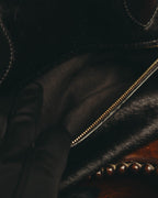 -SPECIAL- “Salvatore Ferragamo“ 90's-00's Gancini pony hair and leather dual-way boston bag