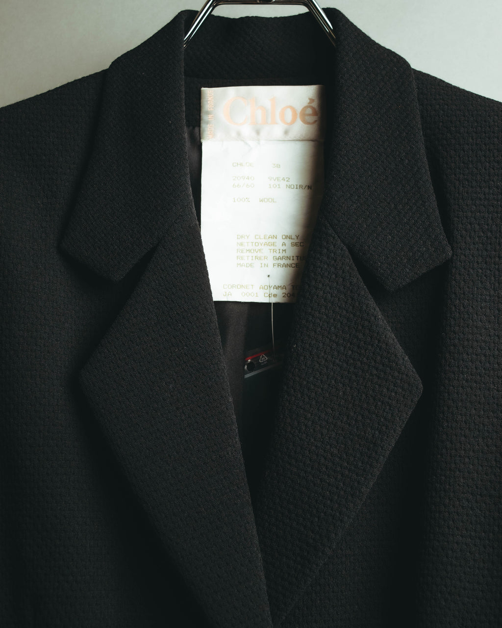"Chloé" 90's Textured wool tailored blazer