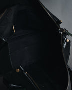 "CELINE" Leather double-pocket ring-hardware shoulder bag