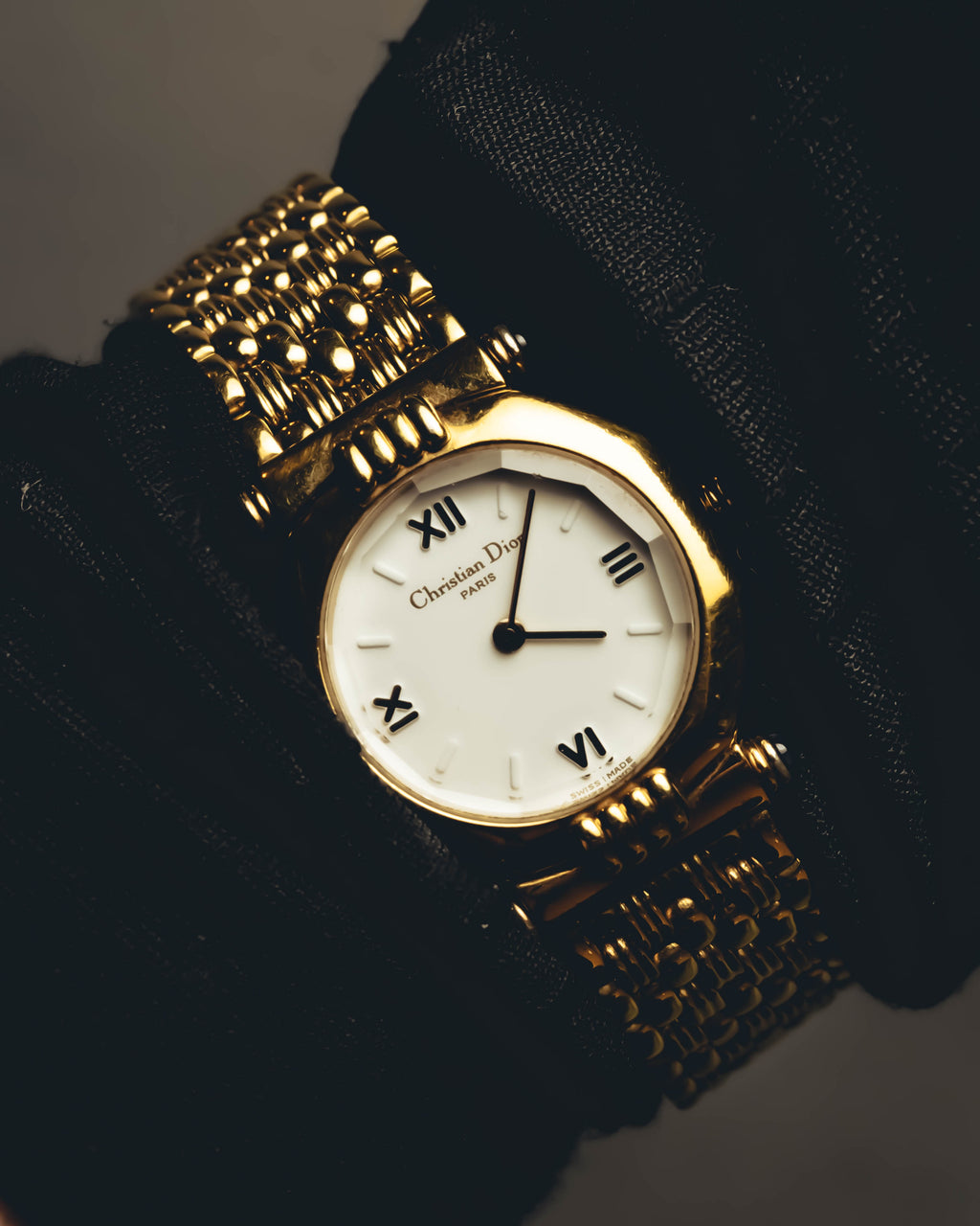 "Christian Dior" 80's-90's Gold plated wristwatch