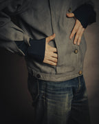 -SPECIAL- “LOEWE” 80’s-early 90’s Taupe suede leather blouson jacket