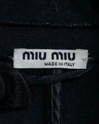 "MIU MIU" Crest brooch design belted trench coat