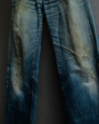 "GUCCI" Gradient fade design tapered denim