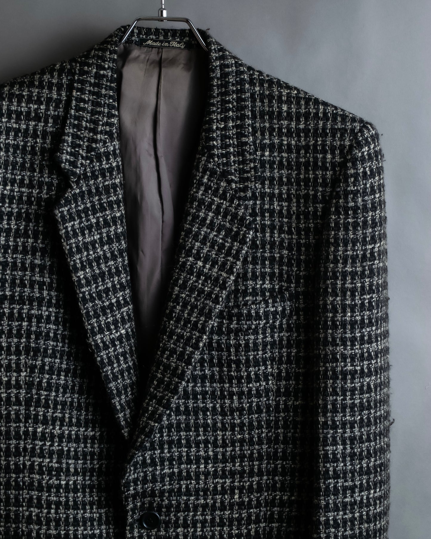 "GIORGIO ARMANI" Twill houndstooth pattern tailored jacket