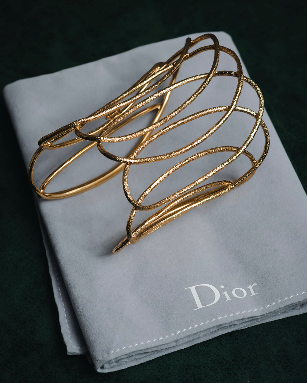 –SPECIAL– "Christian Dior" 2016-19 sculptural wirework cuff bangle