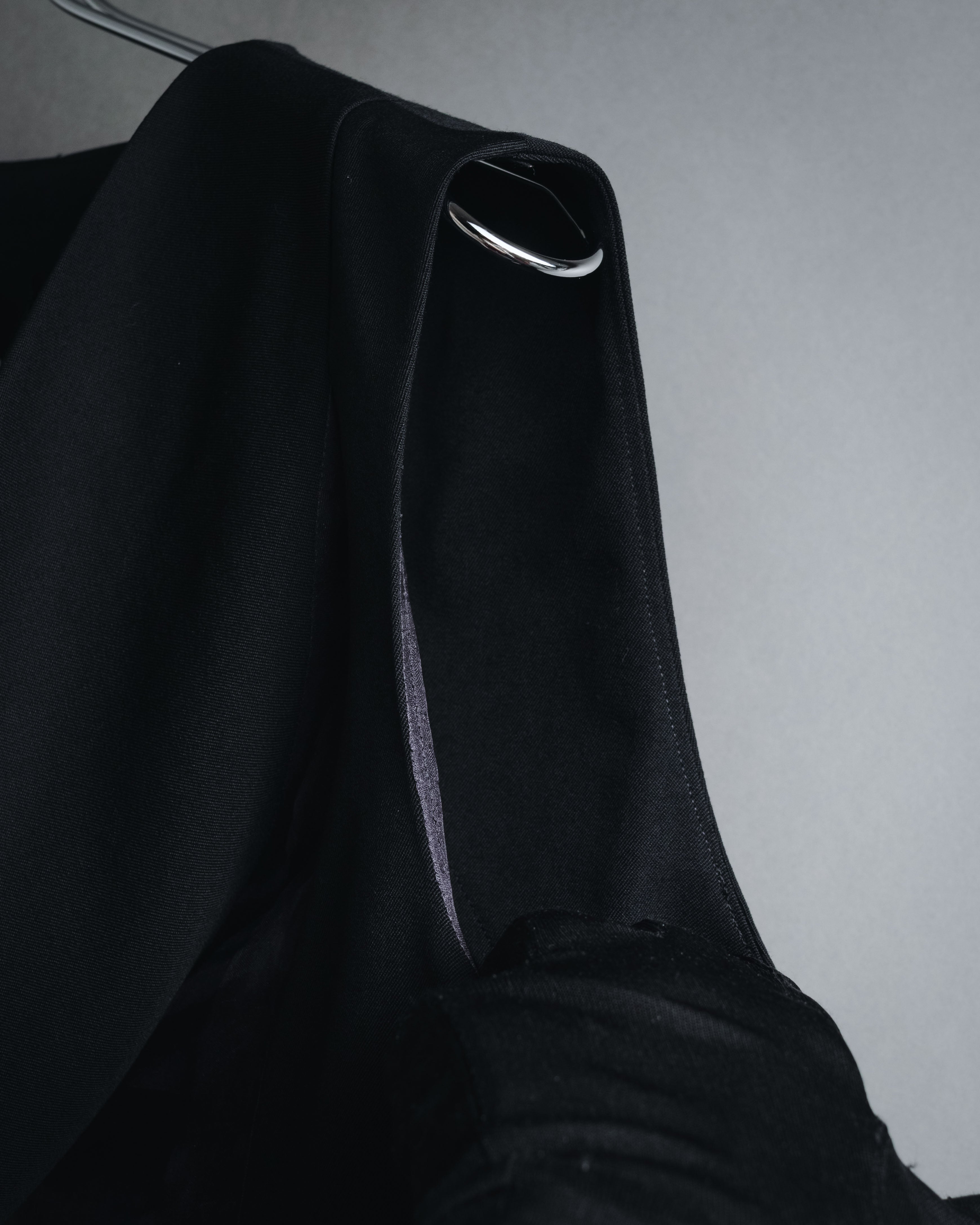 "tricot COMME des GARCONS" 2004 SS draped lapel cropped vest