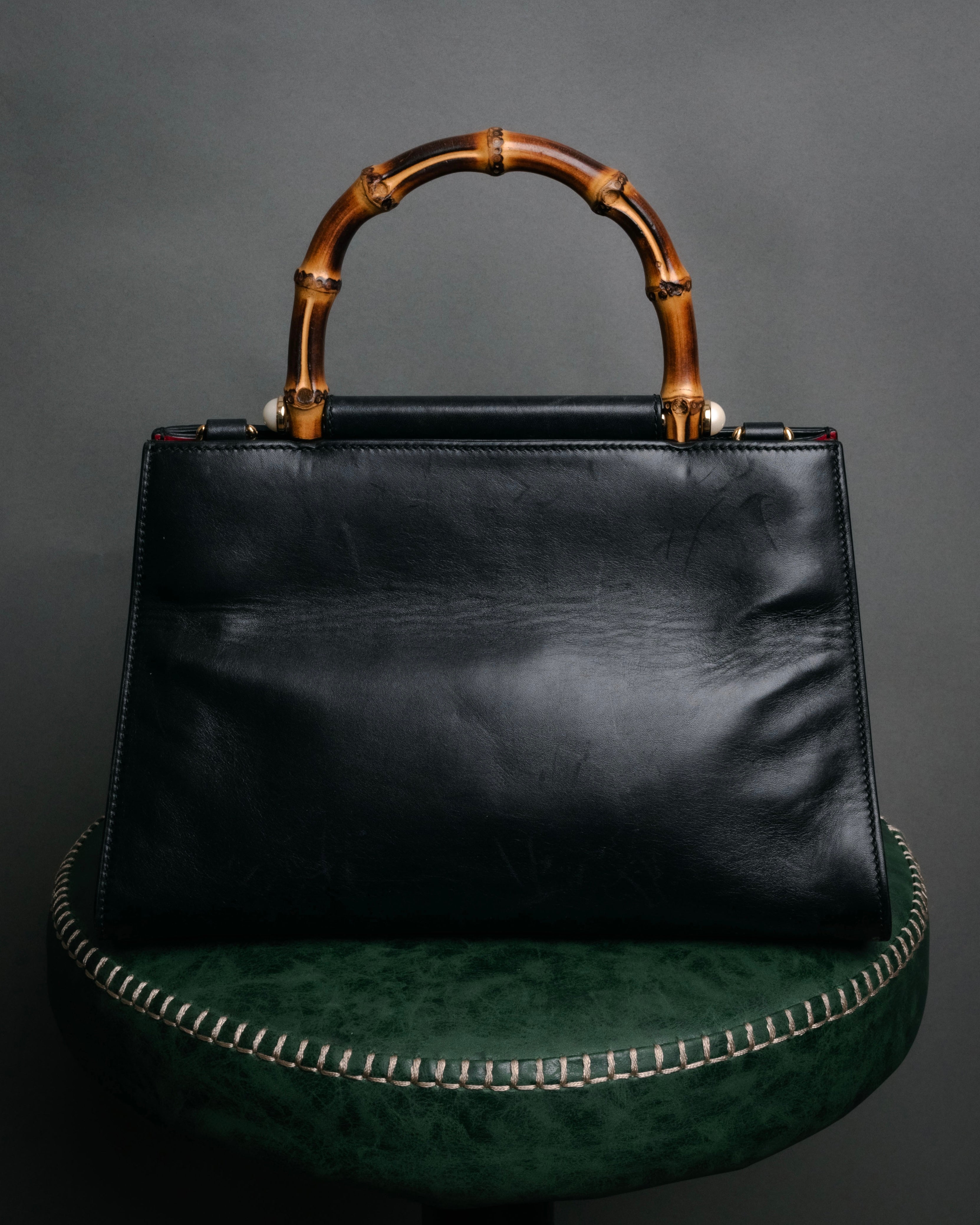 GUCCI バンブーハンドル 黒 レザートートバッグ #hm GUCCI (グッチ) - ニムフェア バンブー ハンドバッグ - ブラック