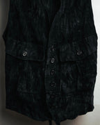 –SPECIAL– “ISSEY MIYAKE” 80’s-90’s crushed velvet utility vest